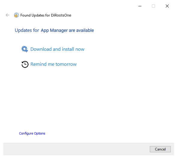 App Manager Updater UI